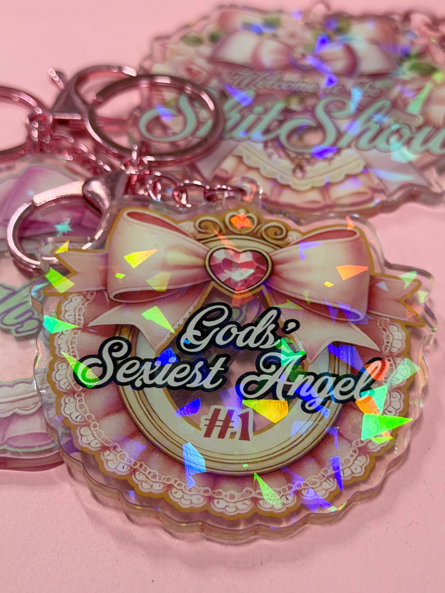 GOD’S SEXIEST ANGEL - Drop Dead Gorgeous Iridescent Keychain