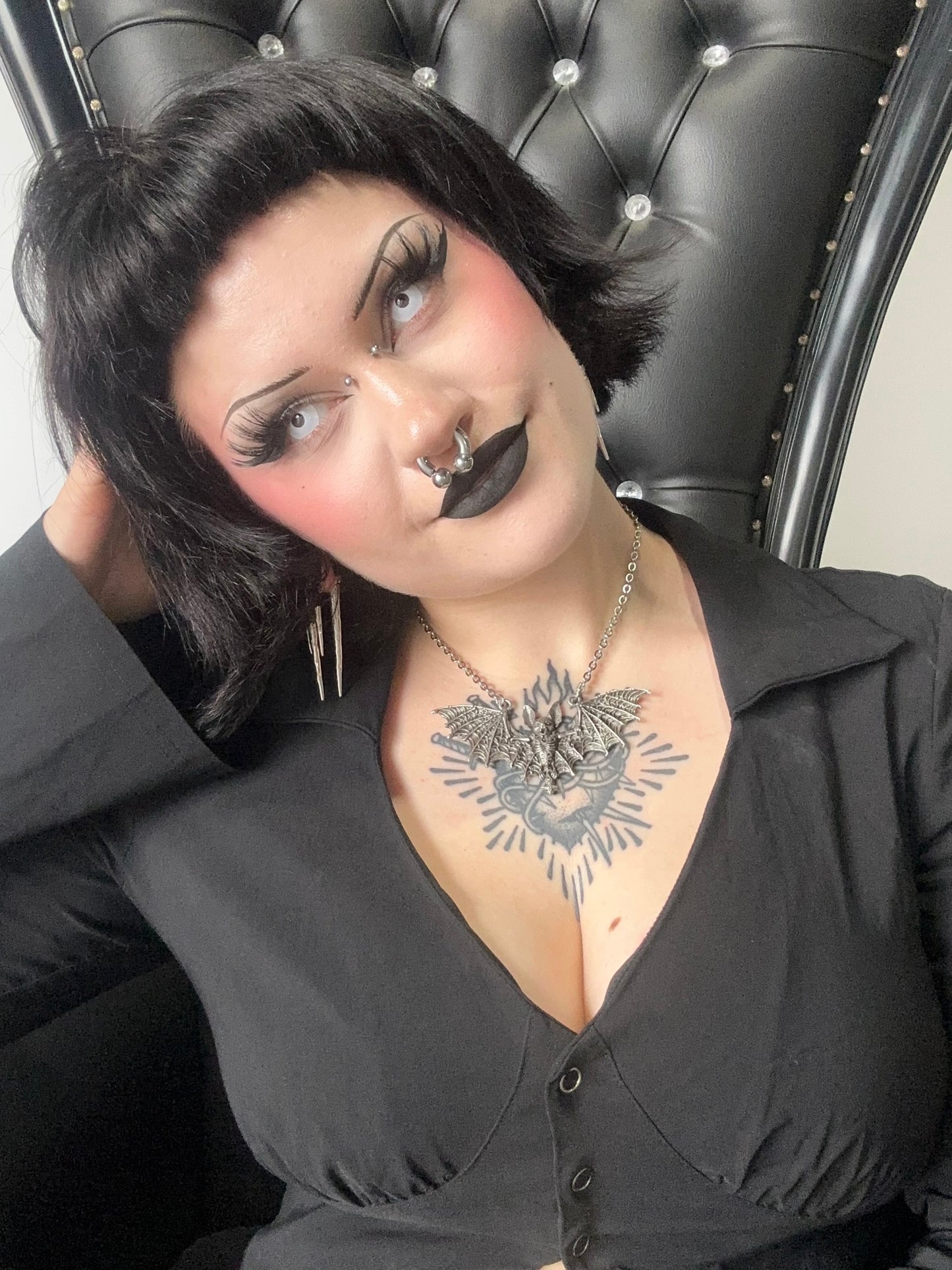 SKY PUPPY - Mother of Hades Bat Necklace