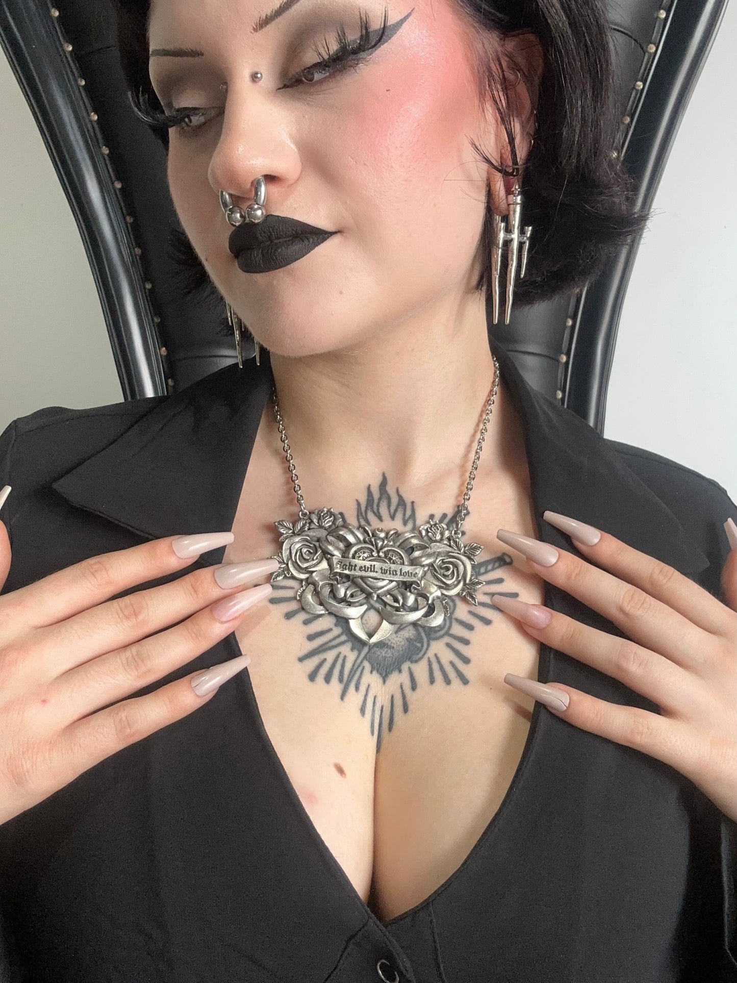 FIGHT EVIL, WIN LOVE - Mother of Hades Tribute Necklace
