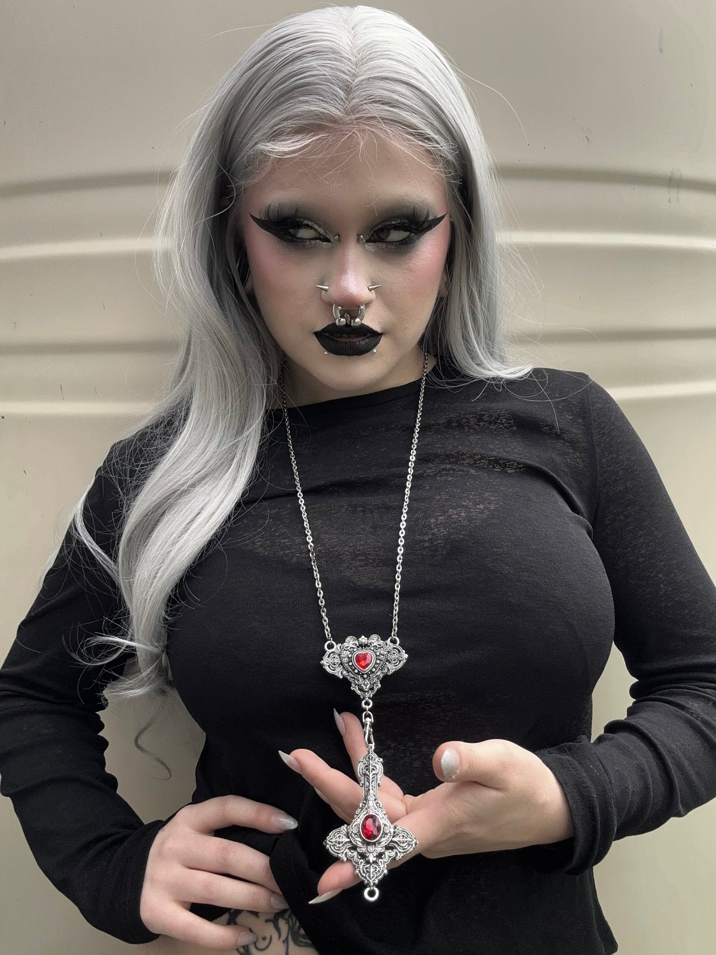 Cross My Heart Reversible Rosary - Mother of Hades Cast Necklace