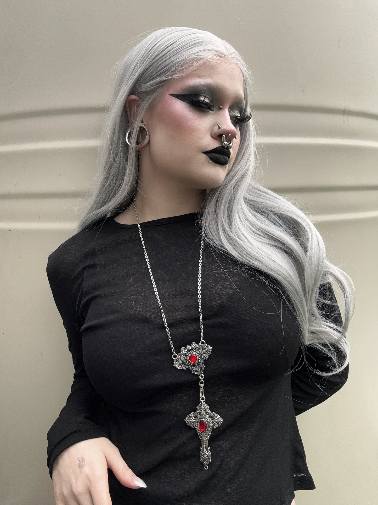 Cross My Heart Reversible Rosary - Mother of Hades Cast Necklace