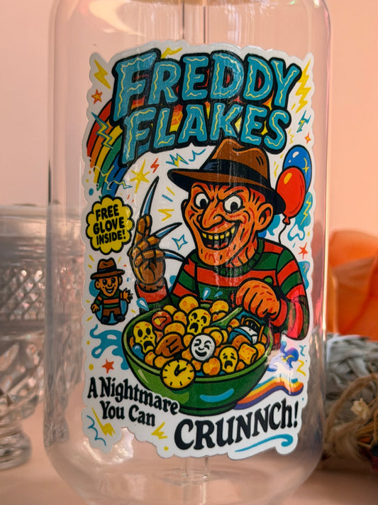 FREDDY FLAKES - Glass Latte Drink Cup