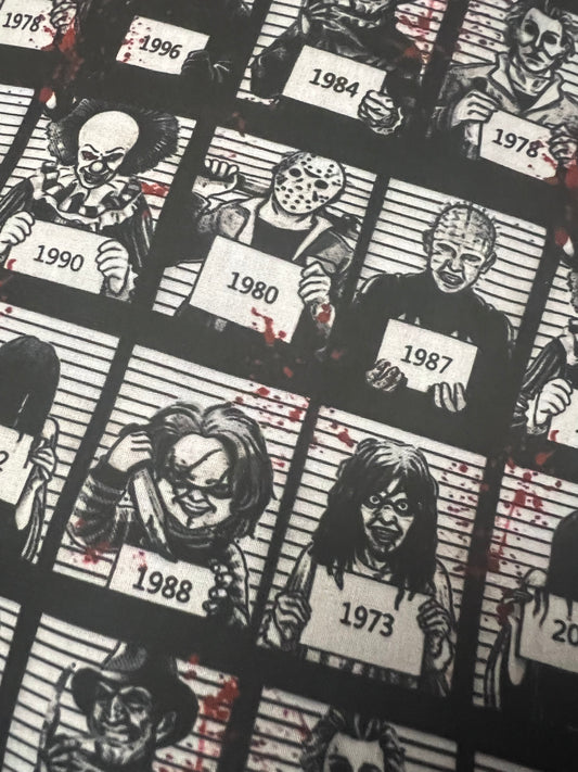 YEAR OF THE SERIAL KILLERS - Polycotton Fabric from Japan