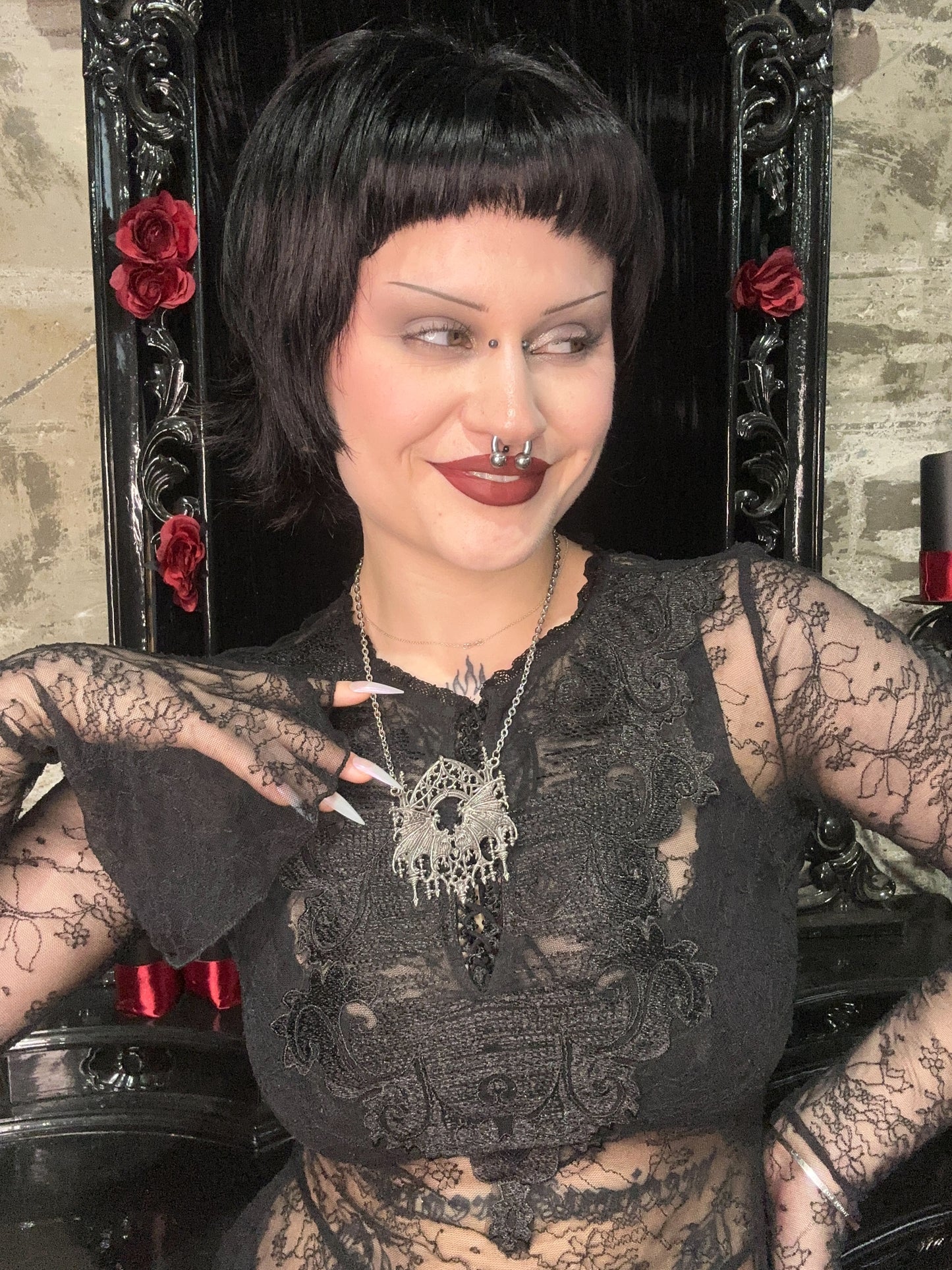 NONE SHALL PASS - Mother of Hades NIGHT GARDEN Necklace