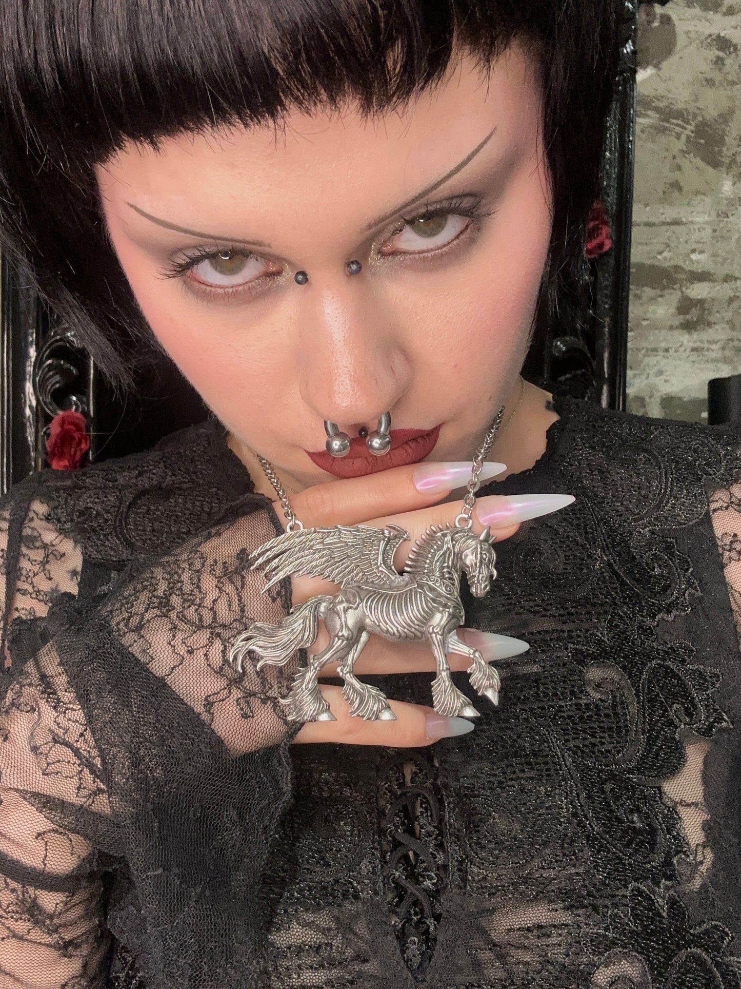 GHOST RIDER - Mother of Hades NIGHT GARDEN Necklace