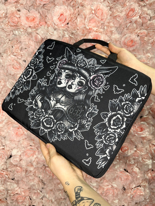 DOUBLE TROUBLE - canvas laptop / tech case