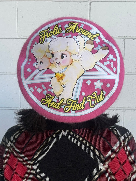 FROLIC AROUND BERET - Ray of Sunshine Pink Beret