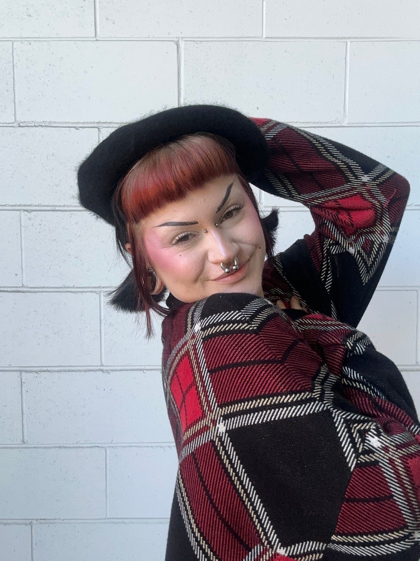 FLAP AROUND BERET - Black Bat Beret