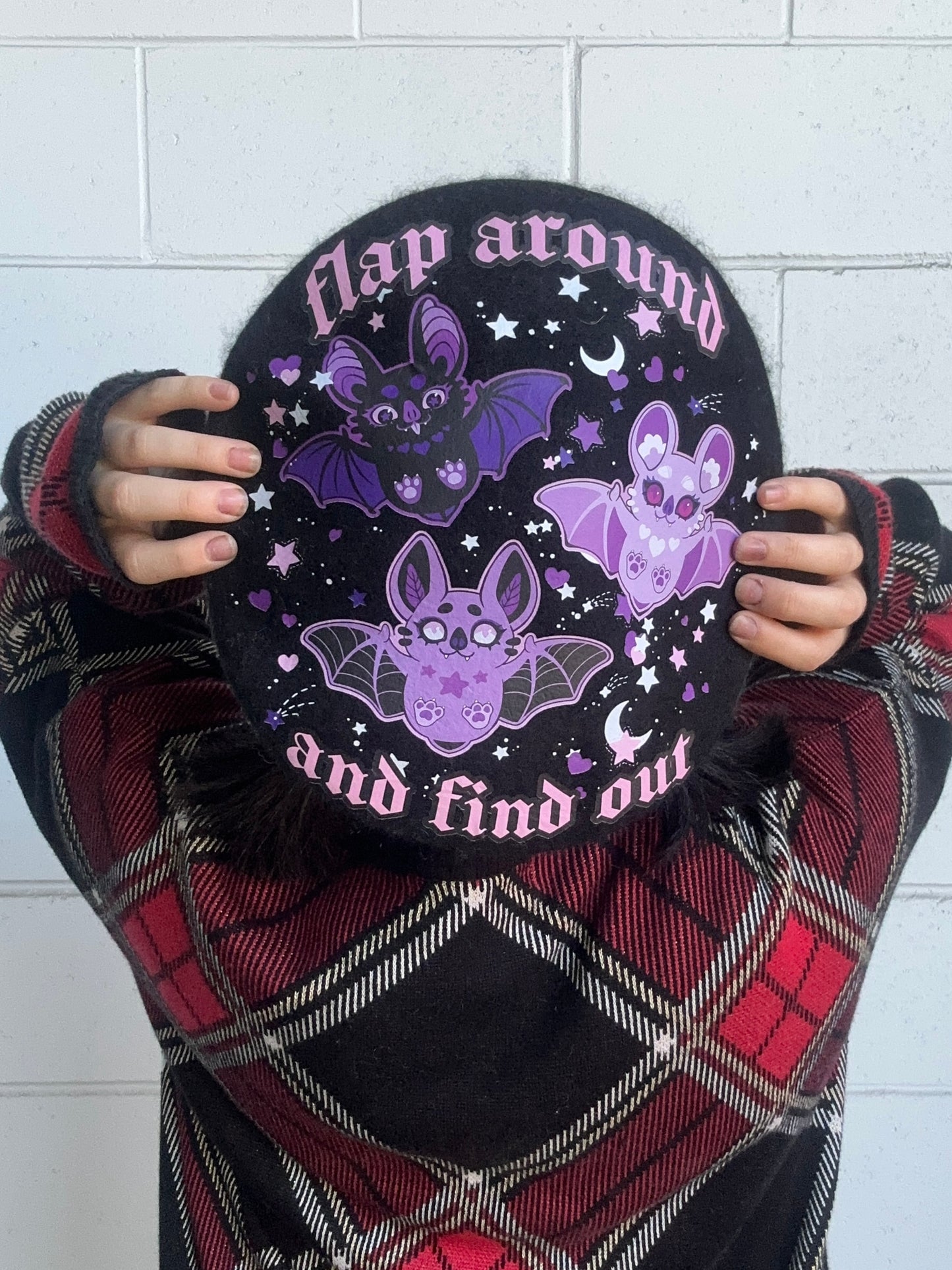 FLAP AROUND BERET - Black Bat Beret
