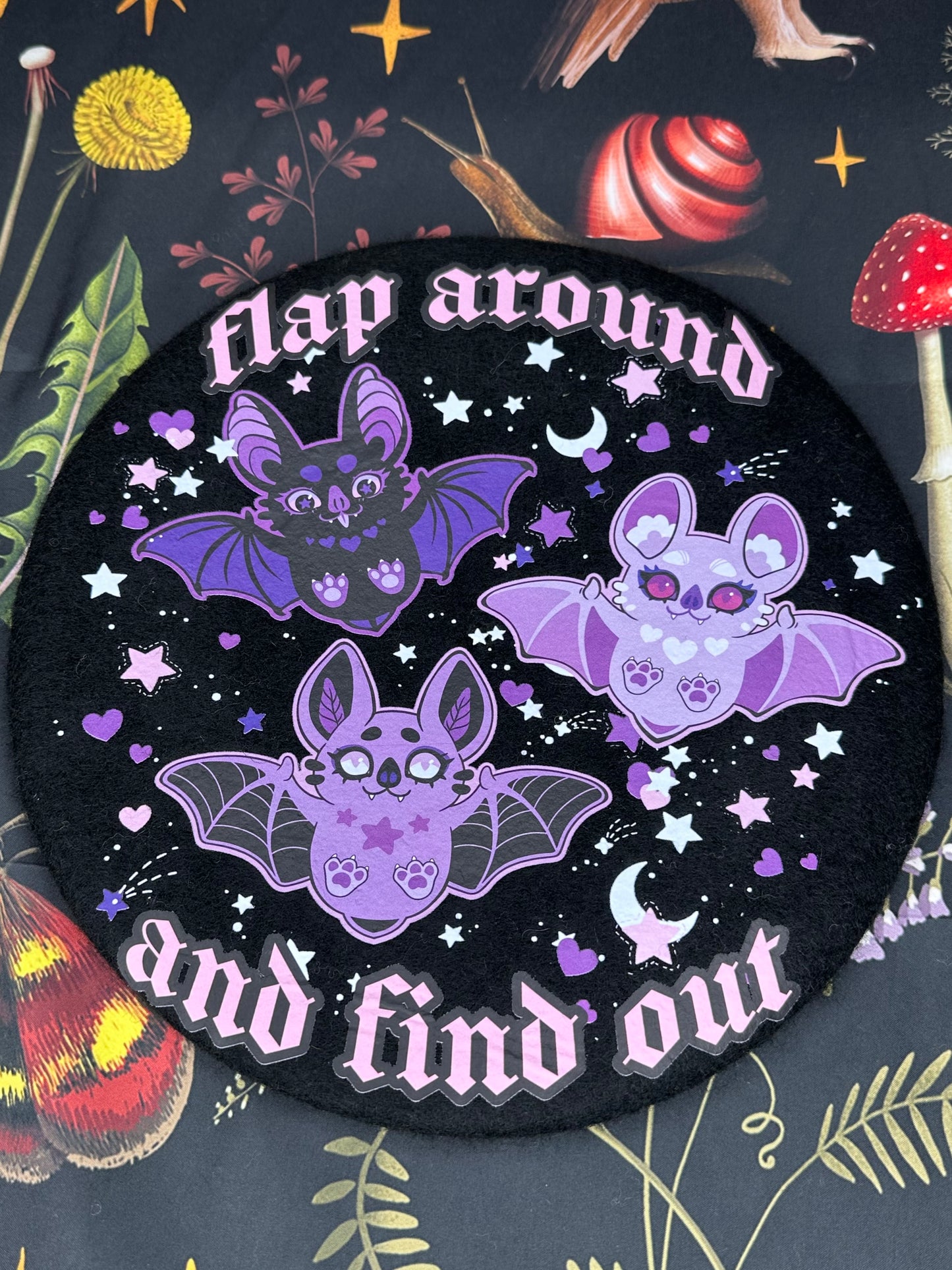 FLAP AROUND BERET - Black Bat Beret