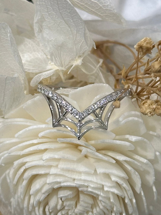 Spinderella - 925 Silver Ring w/ cubic zirconia