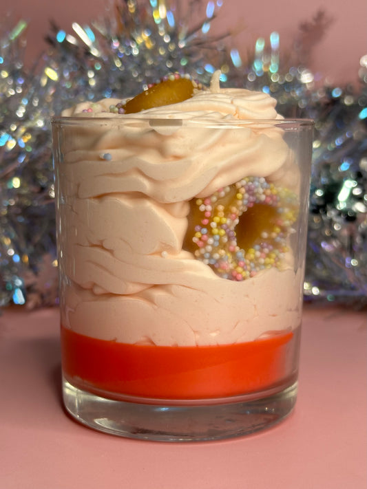 PINK FRENCH VANILLA SWIRL - soy candle