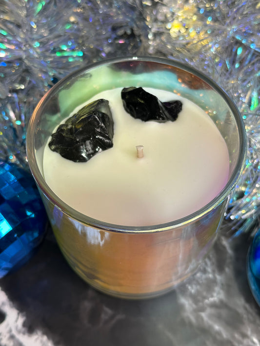 FULL MOON - crystal stone soy candle