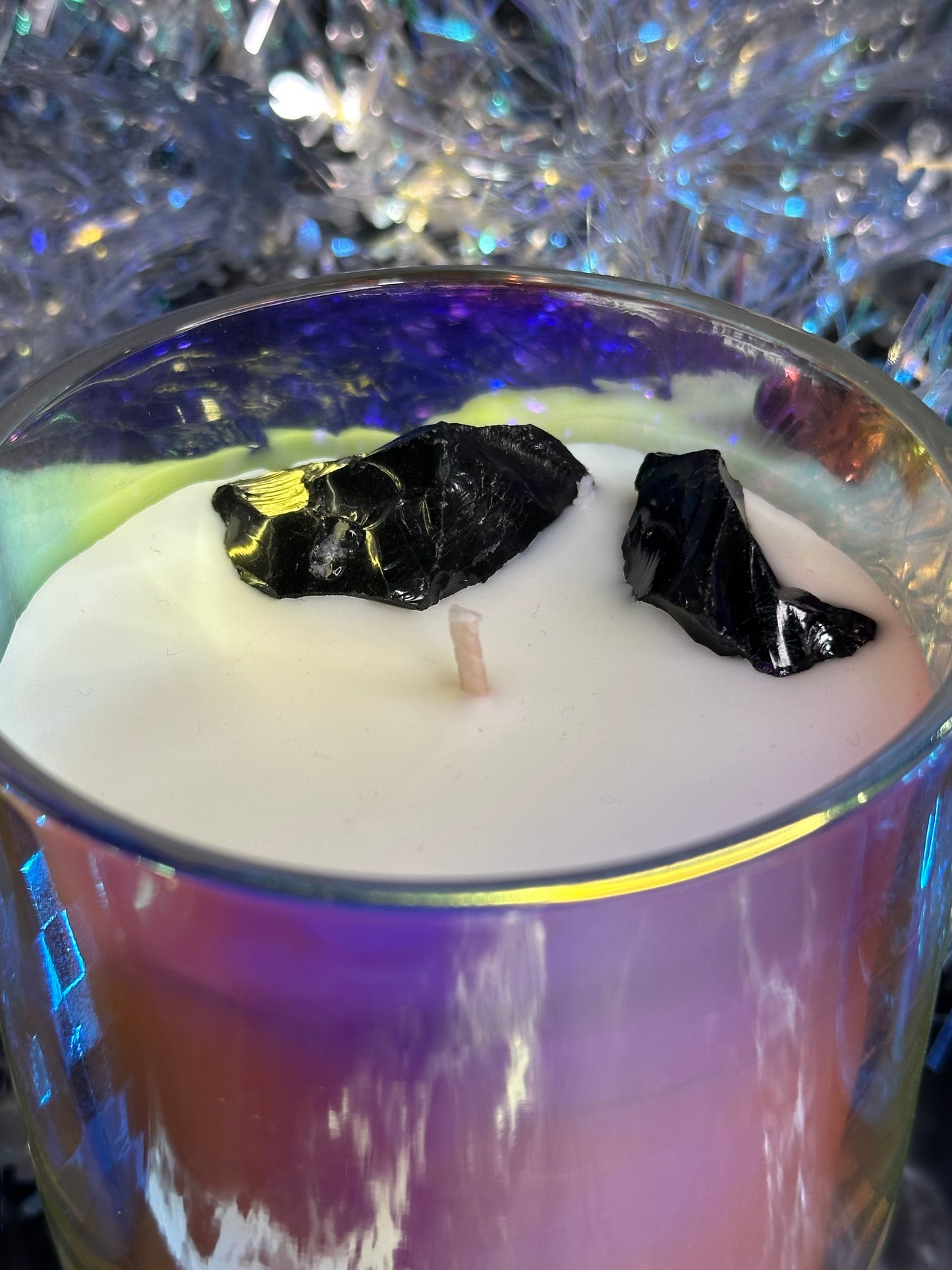 FULL MOON - crystal stone soy candle