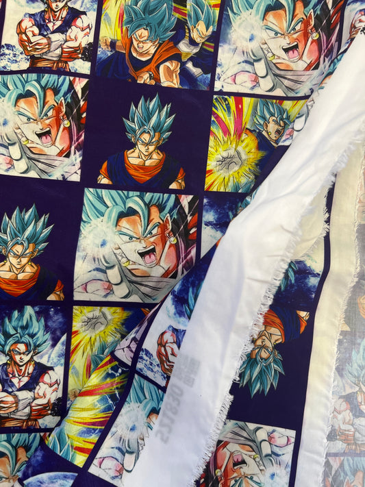 SUPER SAIYAN - Polycotton Fabric from Japan