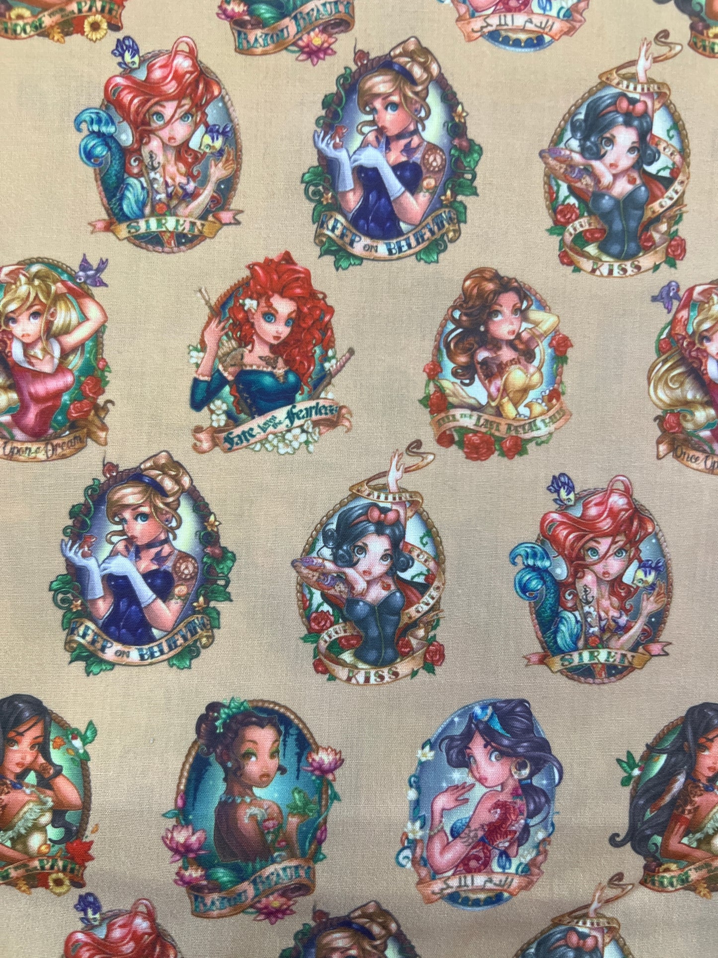 PRINCESS POWER - Polycotton Fabric from Japan