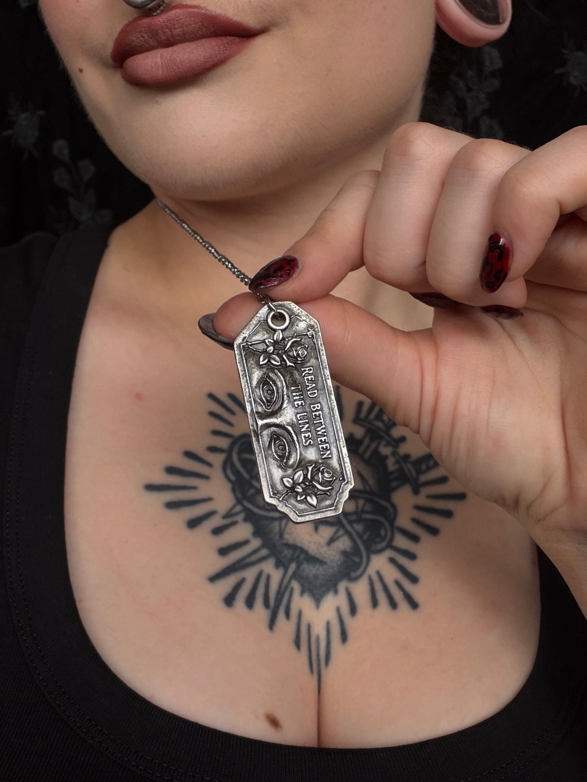 HIDING IN PLAIN SIGHT - Mother of Hades Tag Necklace