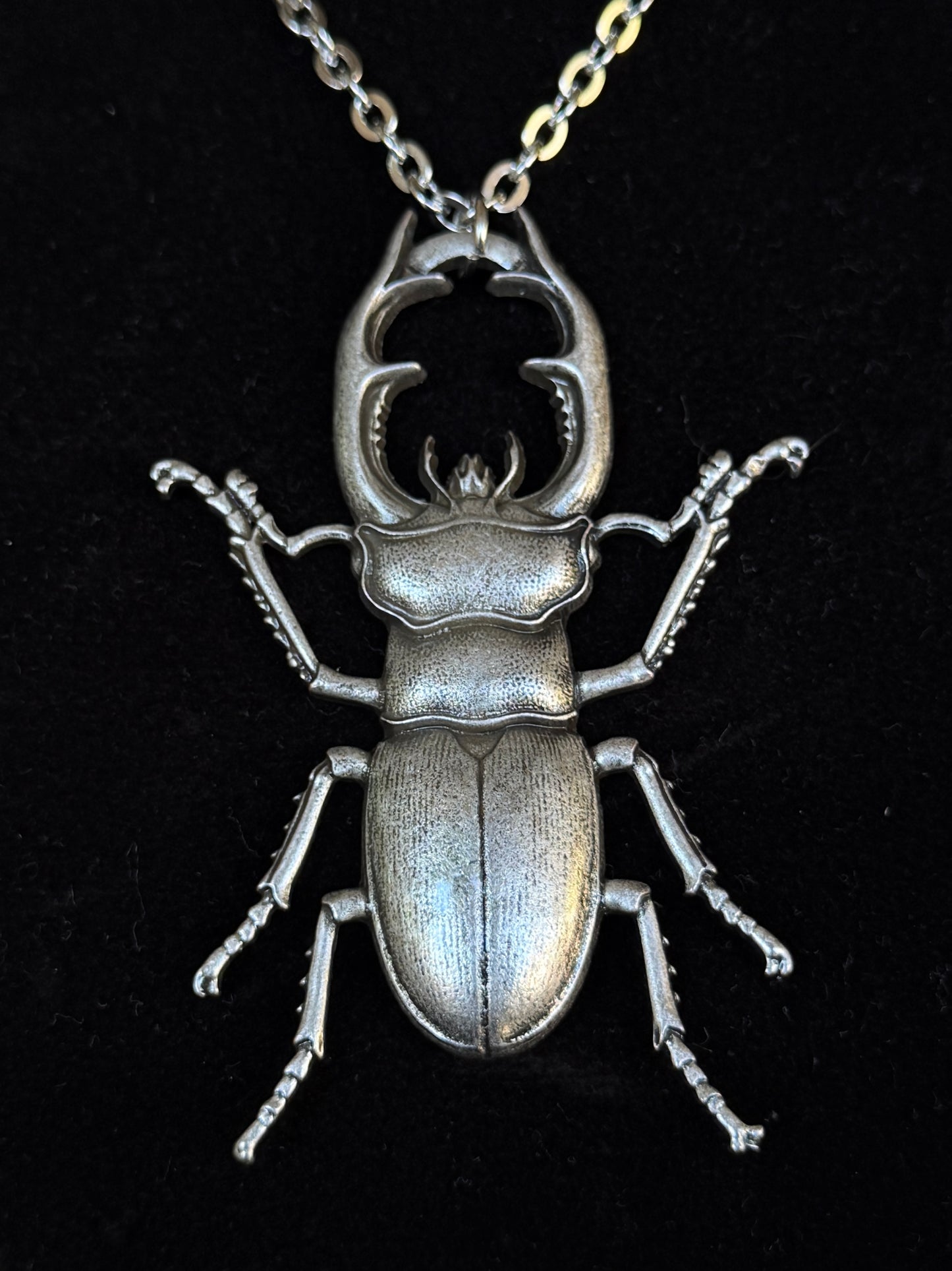STAG BEETLE - Mother of Hades Insect Life Size Necklace