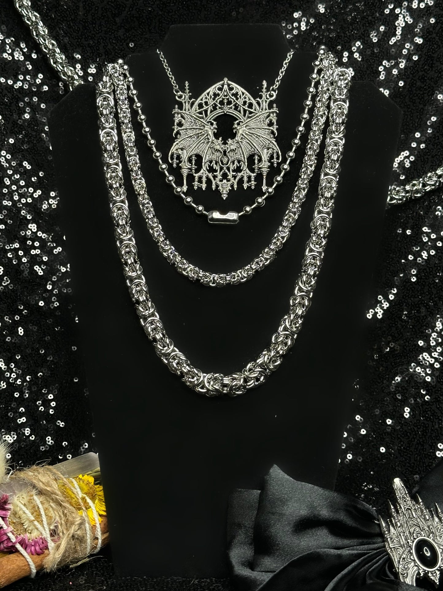 LARGE COIL -  Mother of Hades Chainmail Necklace