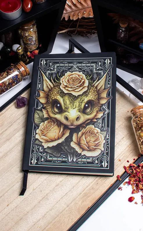 GOLD DRAGON - soft velvet notebook