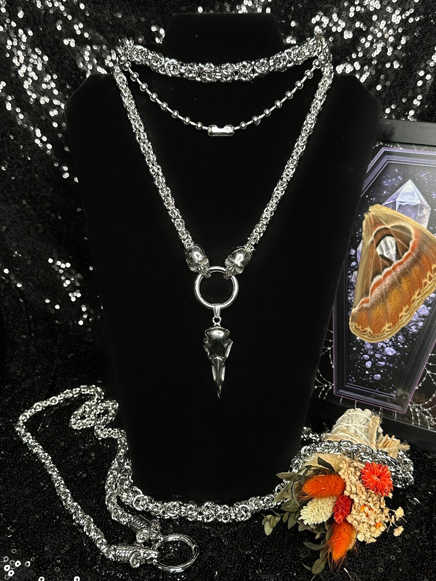 SKULL & BONES Mother of Hades Chainmail Necklace