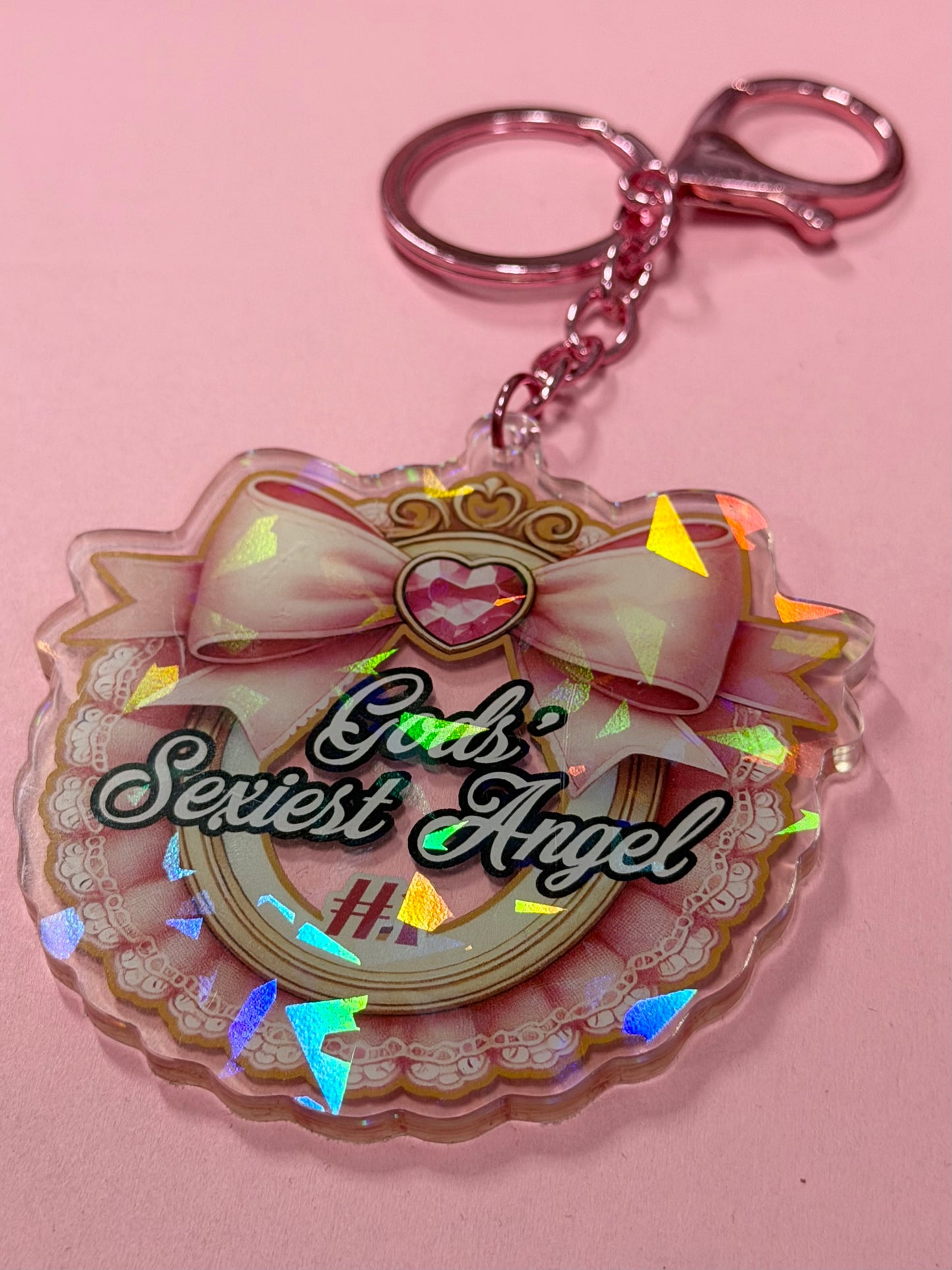 GOD’S SEXIEST ANGEL - Drop Dead Gorgeous Iridescent Keychain
