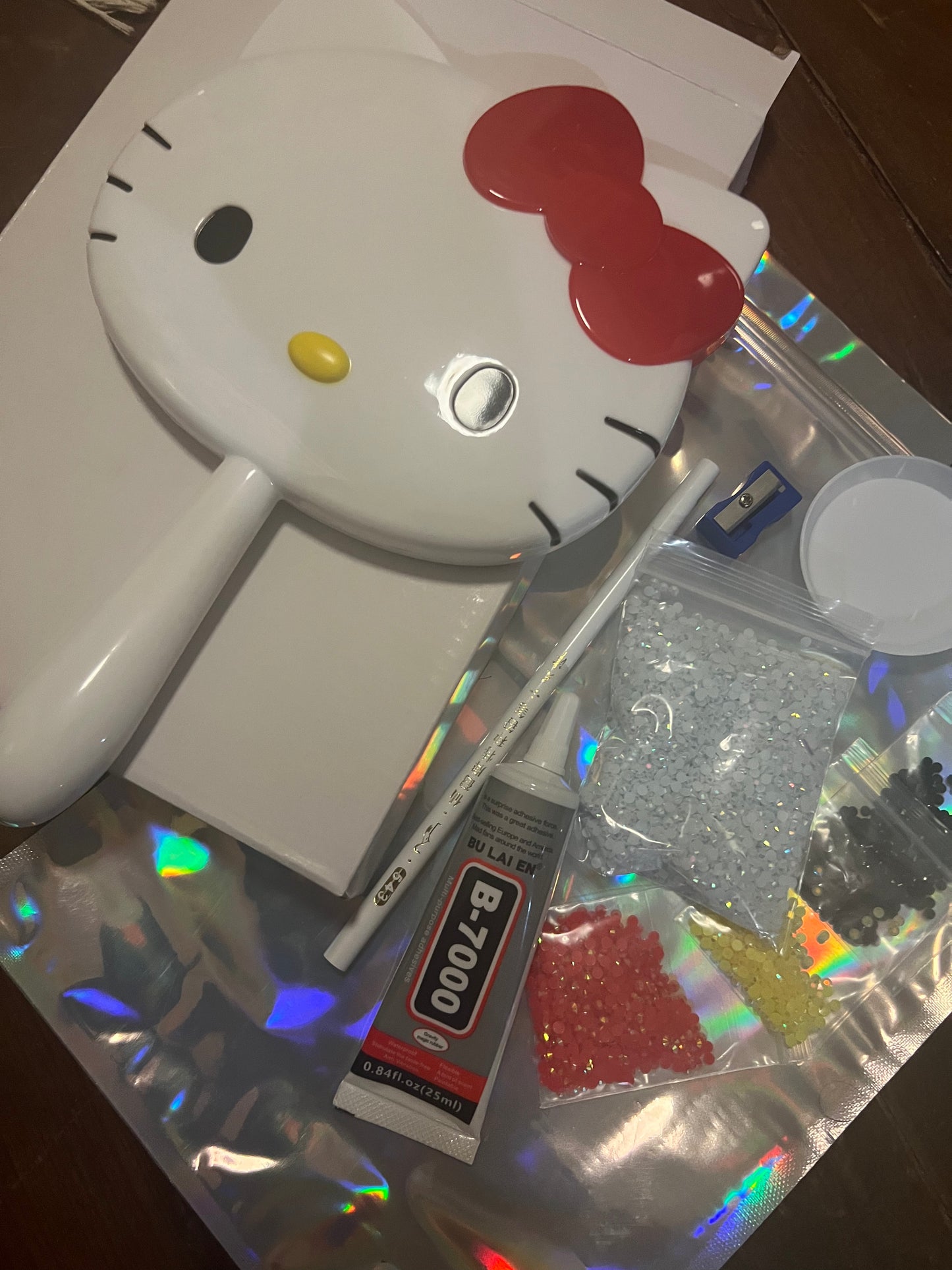 DIY CRYSTAL MIRROR KITTY KIT