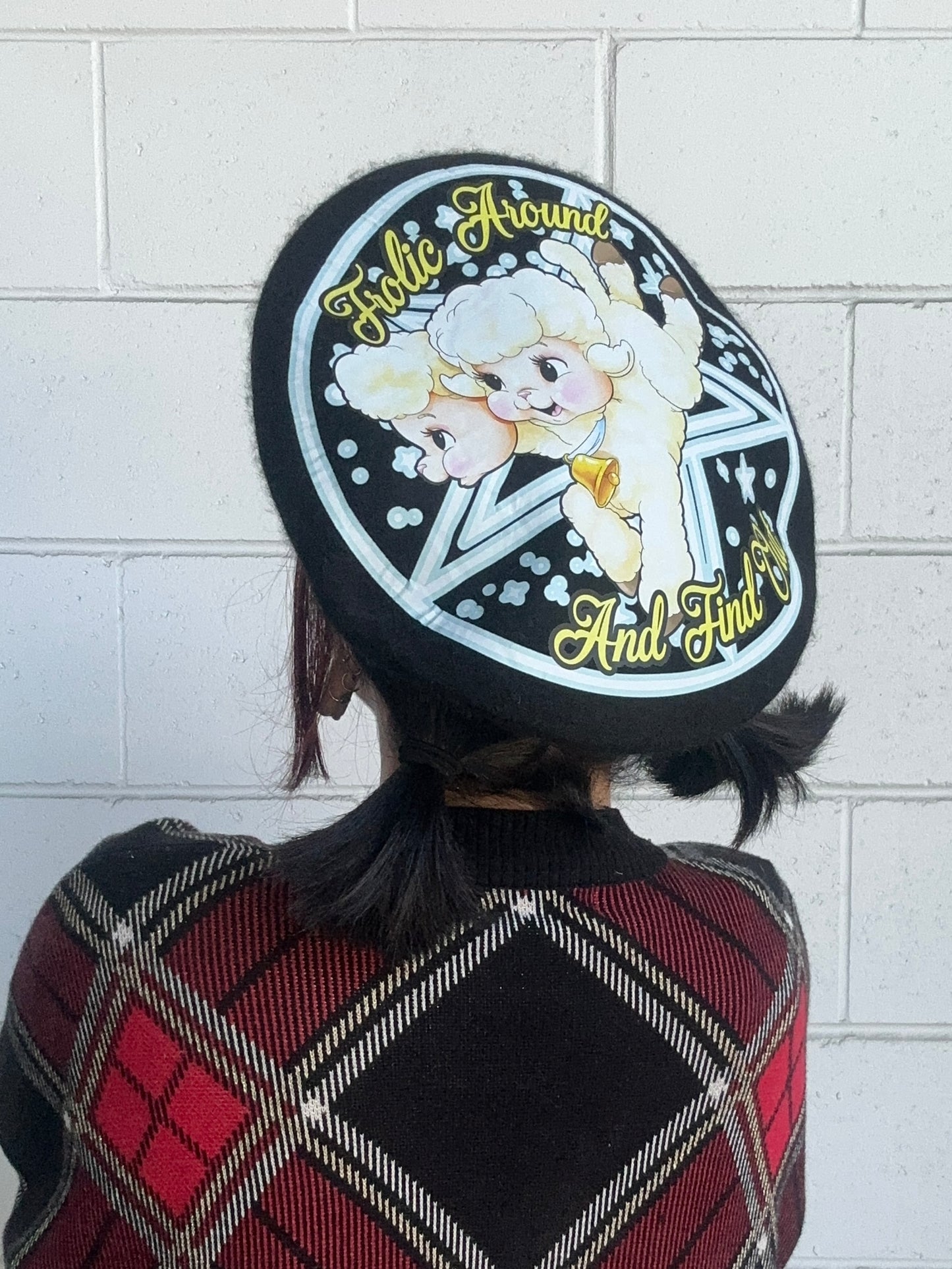 FROLIC AROUND BERET - Ray of Sunshine Black Beret
