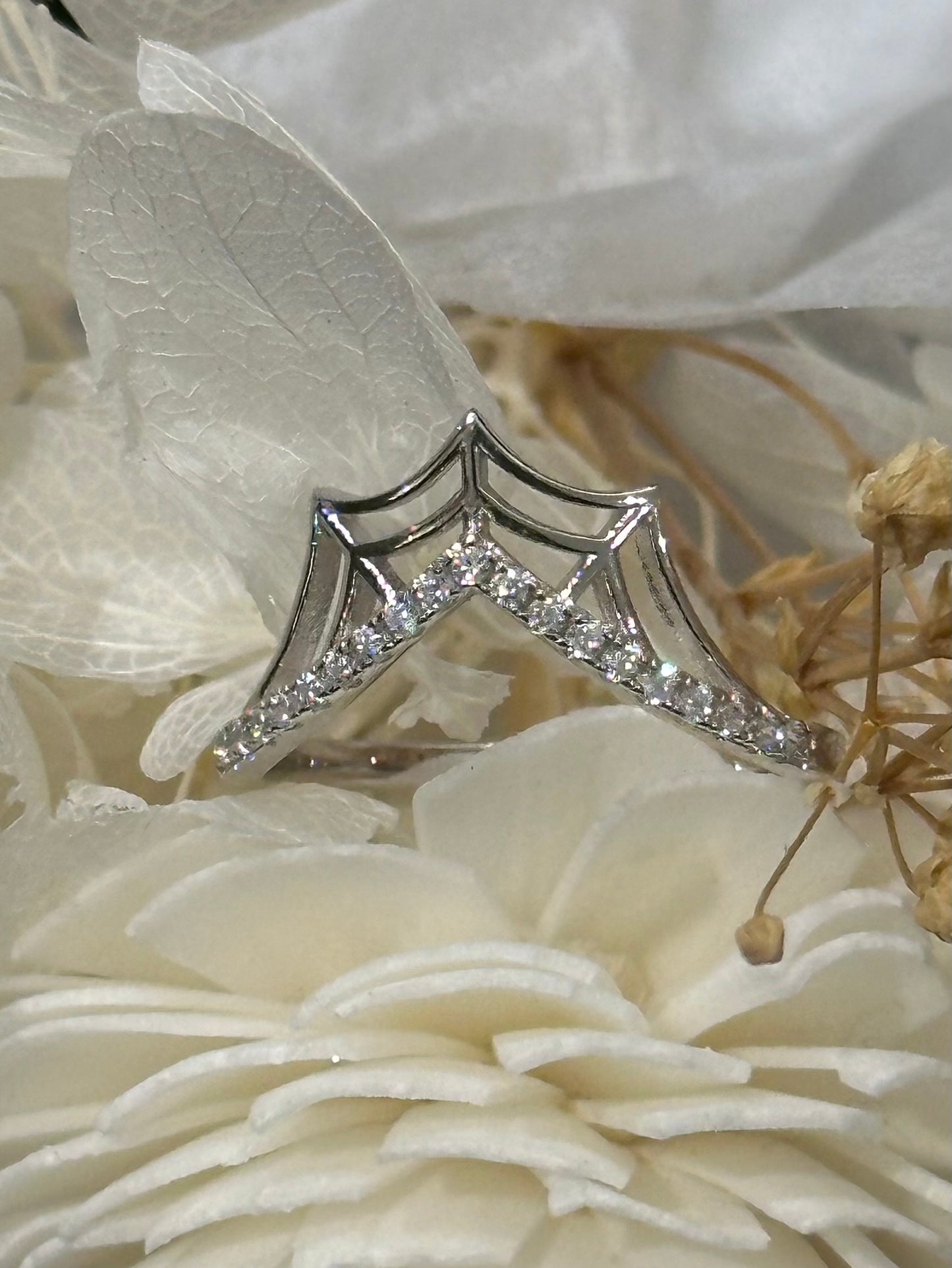 Spinderella - 925 Silver Ring w/ cubic zirconia
