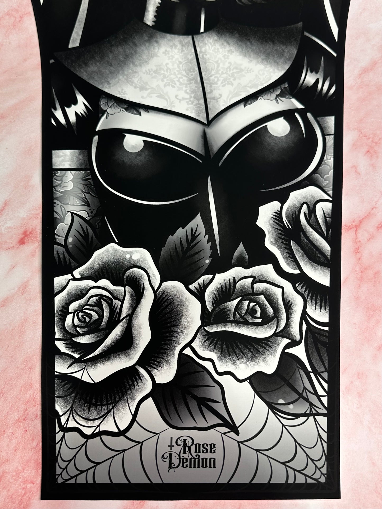 THE NAUGHTY NUN - ROSE DEMON coffin canvas print