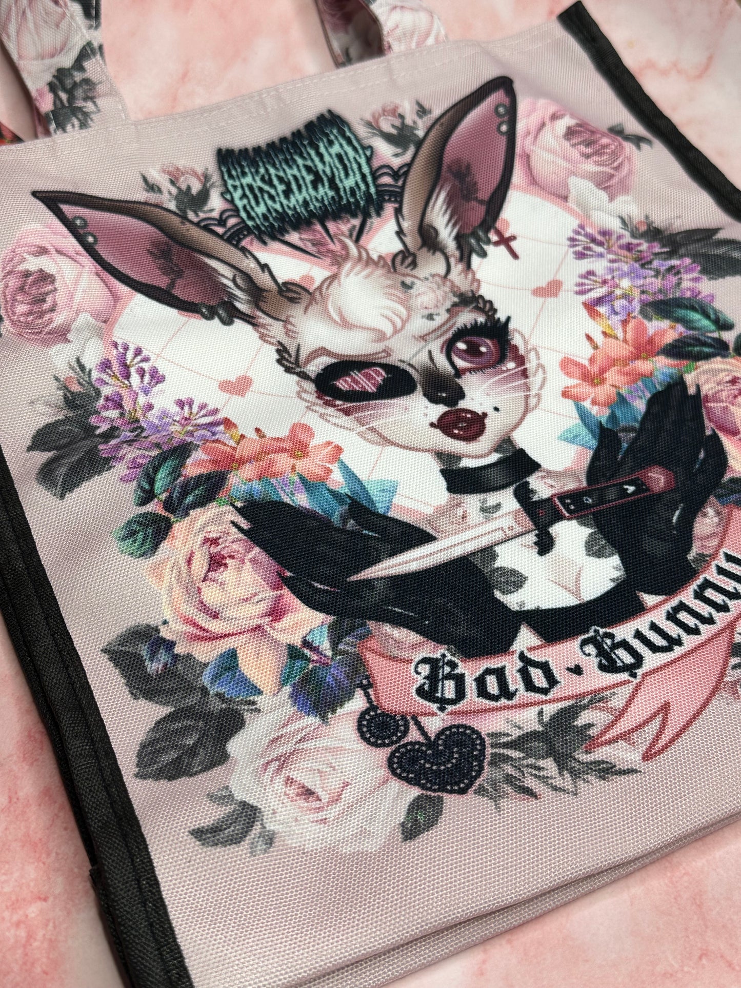 BAD BUNNY - Rose Demon Tote Bag