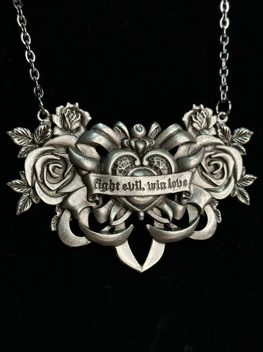 FIGHT EVIL, WIN LOVE -  Mother of Hades Tribute Necklace