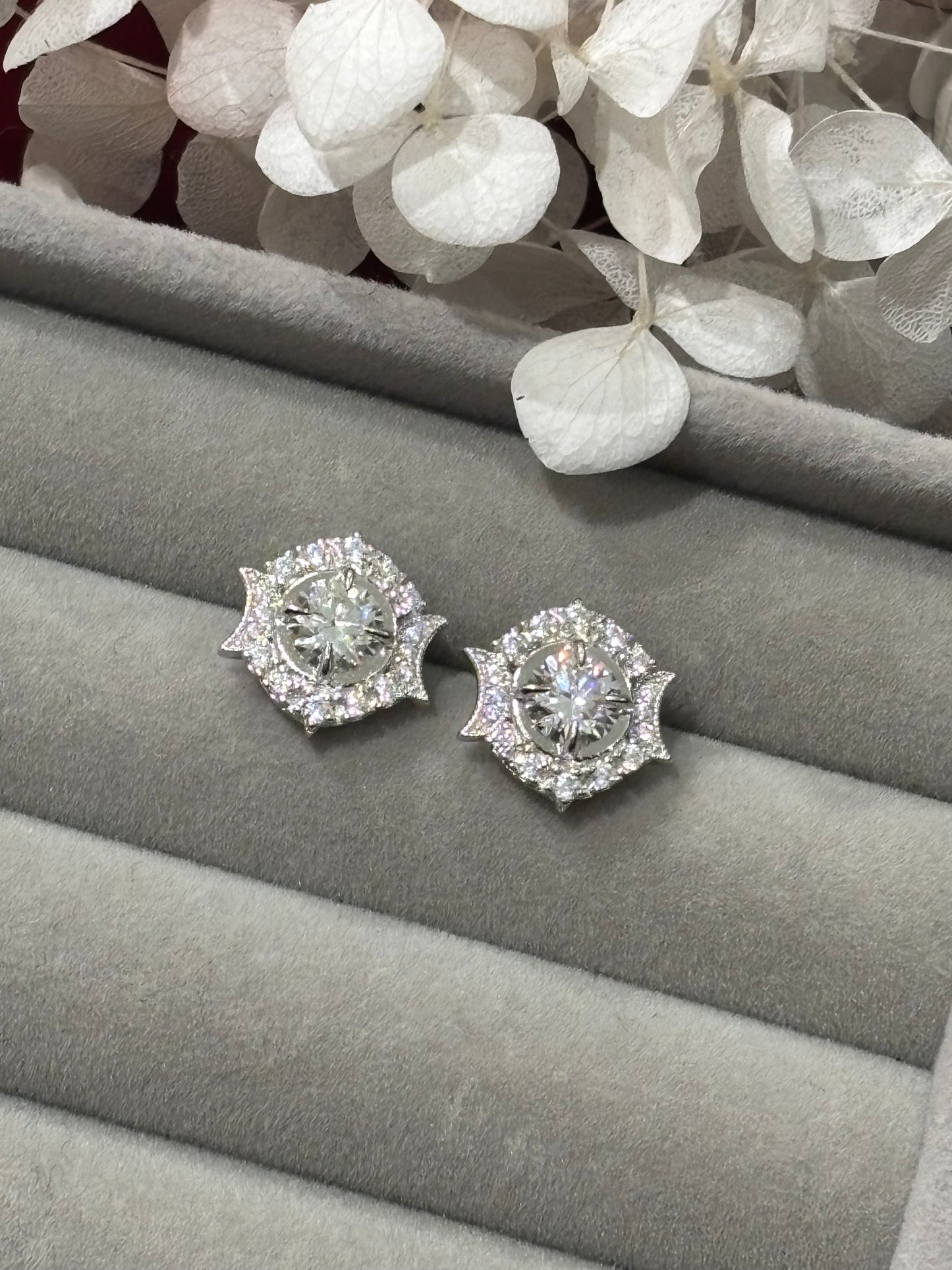 Full Moon - 925 silver triple luna Earrings